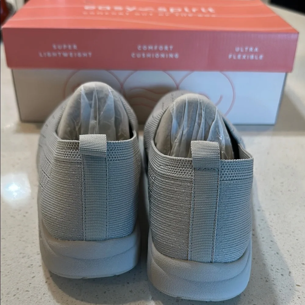 NWT- EASY SPIRIT 7.5 W Gray Slip-On Sneakers .